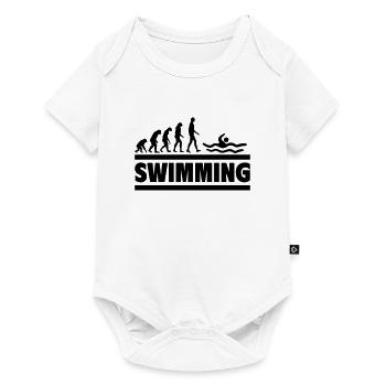 Schwimm-Evolution Perfekt für Schwimmer - Baby Premium Kurzarmbody - Weiß - Vorne