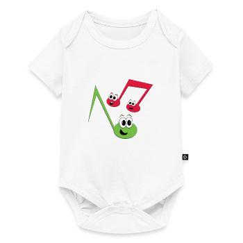 Fugly Noten - Baby Premium Kurzarmbody - Weiß - Vorne