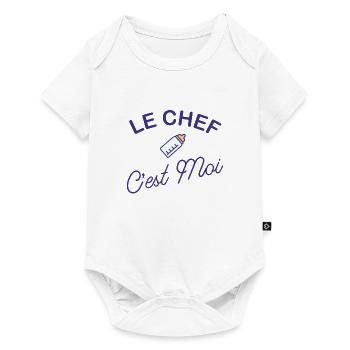 Le chef c'est bébé - Body à manches courtes Premium Bébé - blanc - Devant