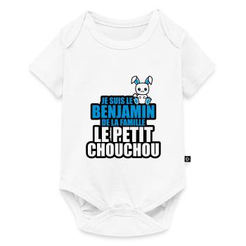 je suis le benjamin de la famille - Body à manches courtes Premium Bébé - blanc - Devant