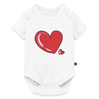 cœur coeur - Body à manches courtes Premium Bébé - blanc - Devant