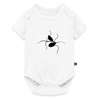 leaves symbol stem plant - Baby Premium short-sleeve bodysuit - white - Front