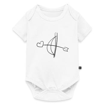 flèche archer arc sport coeur - Body à manches courtes Premium Bébé - blanc - Devant