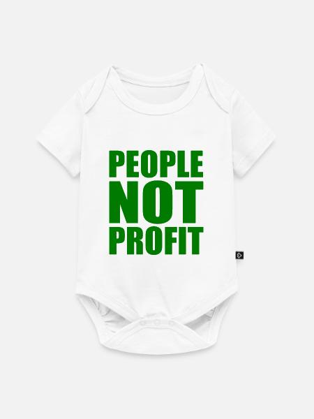 People not profit - Baby Premium Kurzarmbody - Weiß