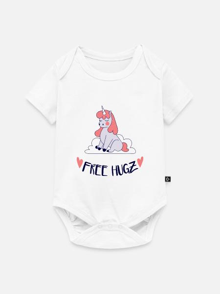 Geschenkidee Babyparty Mädchen Strampler Geburt - Baby Premium Kurzarmbody - Weiß
