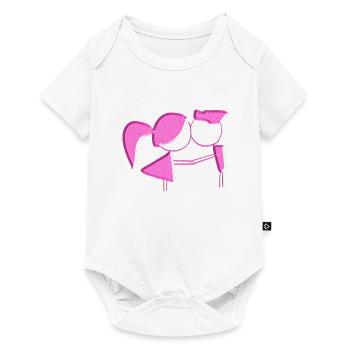 Amoureux Saint-Valentin Symbole Amour - Body à manches courtes Premium Bébé - blanc - Devant