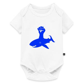 Requin Résiste - Body à manches courtes Premium Bébé - blanc - Devant