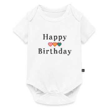 HAPPY BIRTHDAY - Body à manches courtes Premium Bébé - blanc - Devant