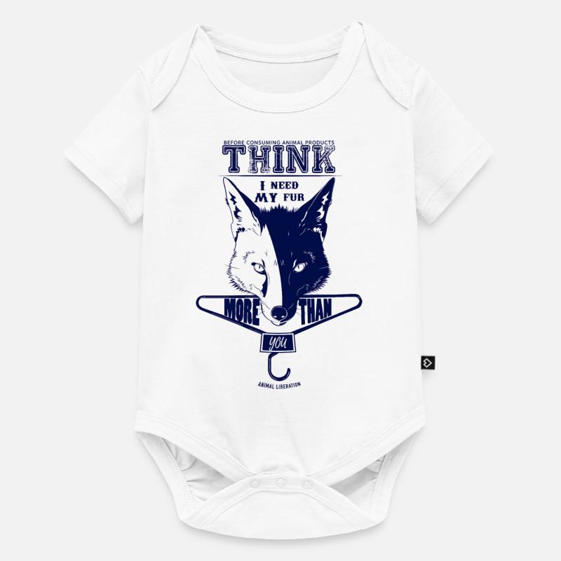 Je dois ma fourrure plus que vous (bleu) - Body à manches courtes Premium Bébé - blanc