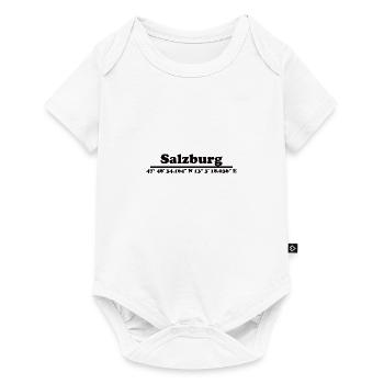 Salzburg Koordinaten - Baby Premium Kurzarmbody - Weiß - Vorne