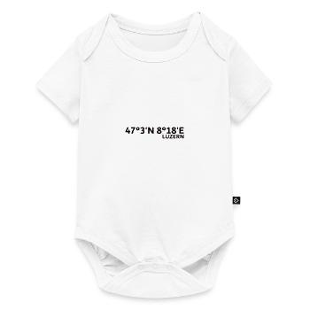 Luzern Koordinaten - Baby Premium Kurzarmbody - Weiß - Vorne