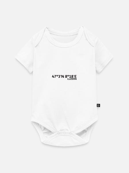 Luzern Koordinaten - Baby Premium Kurzarmbody - Weiß