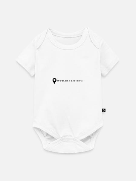 Karlsruhe Koordinaten - Baby Premium Kurzarmbody - Weiß