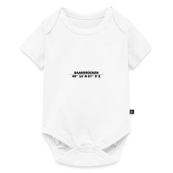Coordonnées de Sarrebruck - Body à manches courtes Premium Bébé - blanc - Devant