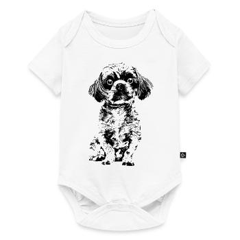 Funny little dog with big eyes. - Baby Premium short-sleeve bodysuit - white - Front