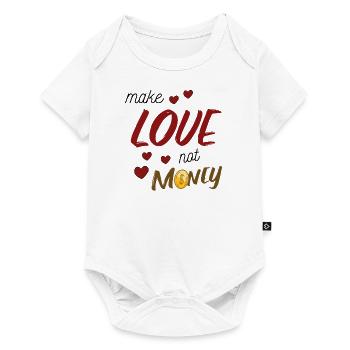 Make Love Not Money - Baby Premium short-sleeve bodysuit - white - Front