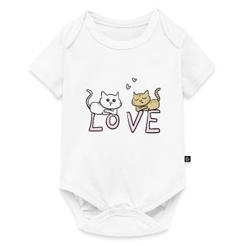 Cats Cat dear lovers - Baby Premium short-sleeve bodysuit - white - Front