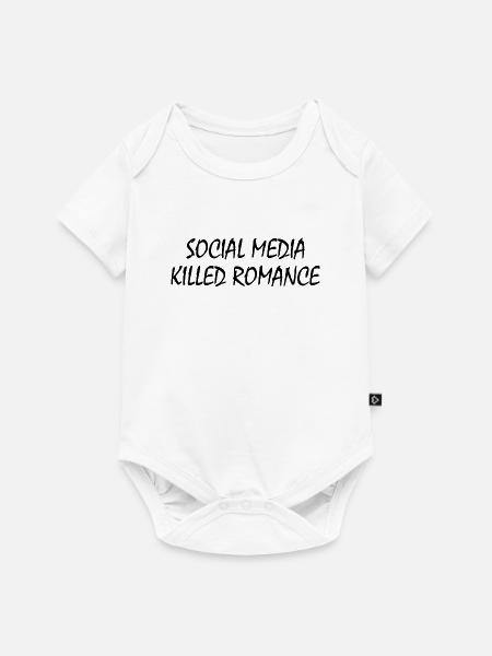 social media killed romance - Premium kortærmet baby-body  - hvid