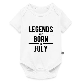 Legenden Geburtstag geboren Juli - Baby Premium Kurzarmbody - Weiß - Vorne