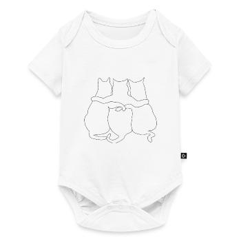 3 Cats together| Cats Line drawing - Baby Premium short-sleeve bodysuit - white - Front
