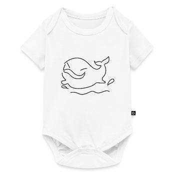 Whale Sea Animal Fish Water Symbol - Baby Premium short-sleeve bodysuit - white - Front