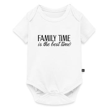 Family time is the best time - Baby Premium short-sleeve bodysuit - white - Front