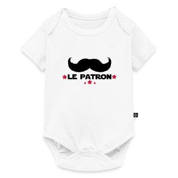 le patron - Body à manches courtes Premium Bébé - blanc - Devant