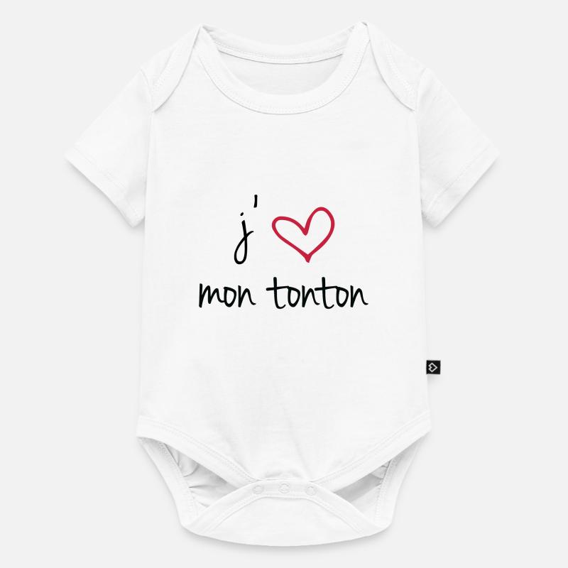 J'aime mon tonton - Body à manches courtes Premium Bébé - blanc