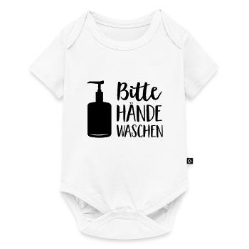 Hände waschen - Baby Premium Kurzarmbody - Weiß - Vorne