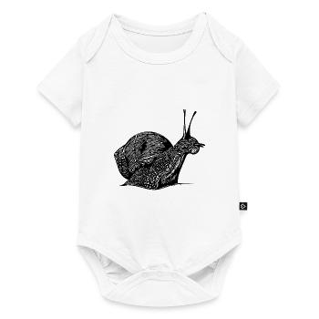 Vintage realistic snail - Baby Premium short-sleeve bodysuit - white - Front