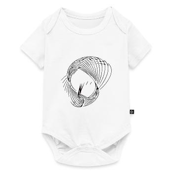 Geometric circle lines - Baby Premium short-sleeve bodysuit - white - Front