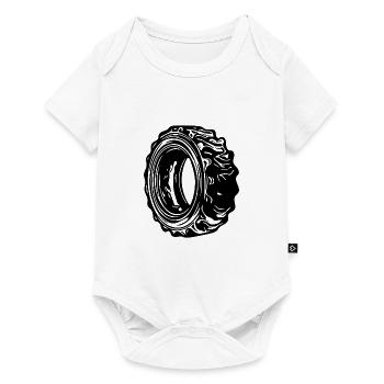 Huge tyre for sports and tractor fans - Baby Premium short-sleeve bodysuit - white - Front