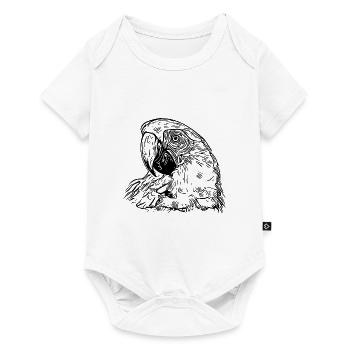 Kakadu Portrait Vintage Bird Drawing - Baby Premium short-sleeve bodysuit - white - Front
