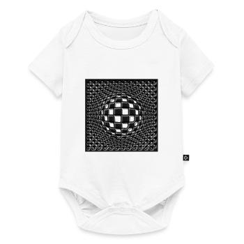 Vue Cercle de sphère Lignes géométriques - Body à manches courtes Premium Bébé - blanc - Devant