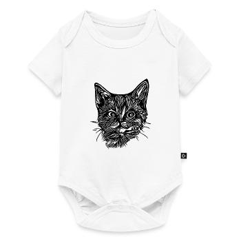 Chaton mignon et mignon - Body à manches courtes Premium Bébé - blanc - Devant