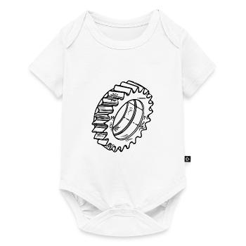 Conception de composants de machines à engrenages - Body à manches courtes Premium Bébé - blanc - Devant