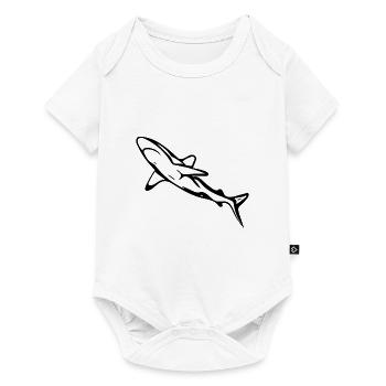 Élégant requin d’eau profonde - Body à manches courtes Premium Bébé - blanc - Devant