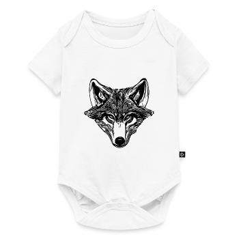 Vintage Wolf Portrait - Baby Premium short-sleeve bodysuit - white - Front