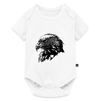 Elegant eagle in vintage tribal tattoo style - Baby Premium short-sleeve bodysuit - white - Front