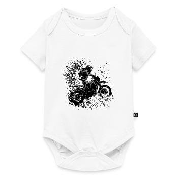 Motorcycle Tattoo Splash Racing Style - Baby Premium short-sleeve bodysuit - white - Front