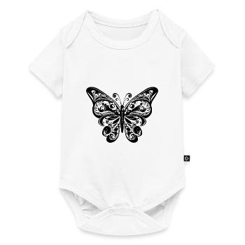 Elegant Vintage Butterfly Tattoo Style - Baby Premium short-sleeve bodysuit - white - Front