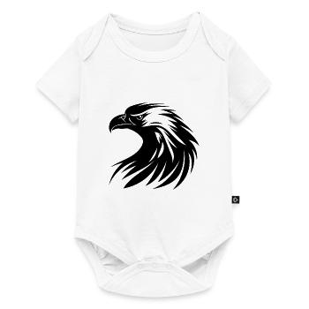 Beautiful Eagle Logo in Tattoo Style - Baby Premium short-sleeve bodysuit - white - Front