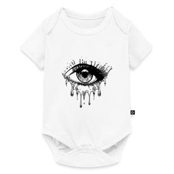 Crying Eye Style de tatouage réaliste - Body à manches courtes Premium Bébé - blanc - Devant