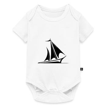 Sailboat with sails for cool captains and skippers - Baby Premium short-sleeve bodysuit - white - Front
