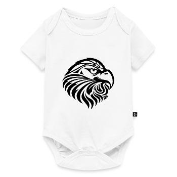 Eagle Head dans le style Tattoo Cartoon - Body à manches courtes Premium Bébé - blanc - Devant