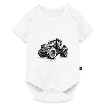 Large Field Tractor Farm Harvesting Tractor - Baby Premium short-sleeve bodysuit - white - Front