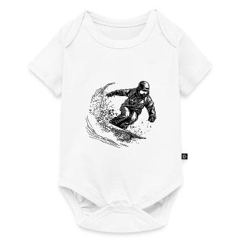 Poudreuse Ski de neige Hors route Style extérieur - Body à manches courtes Premium Bébé - blanc - Devant