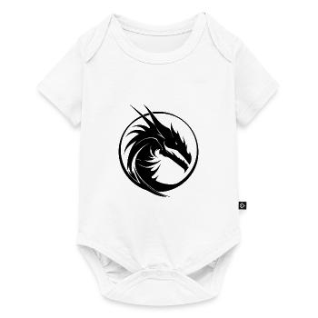 Vintage Tattoo Dragon Circle Logo Scale Dress - Baby Premium short-sleeve bodysuit - white - Front