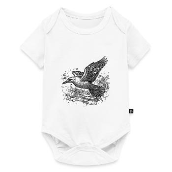Elegant flying seagull over the water - Baby Premium short-sleeve bodysuit - white - Front