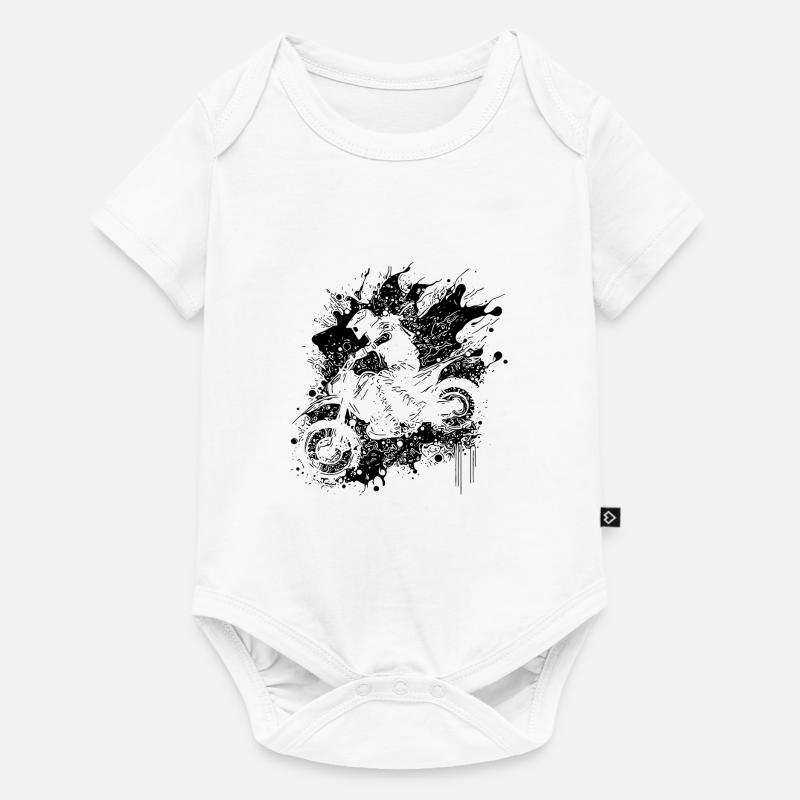 Moto Off-Road Riding Splash Style - Body à manches courtes Premium Bébé - blanc